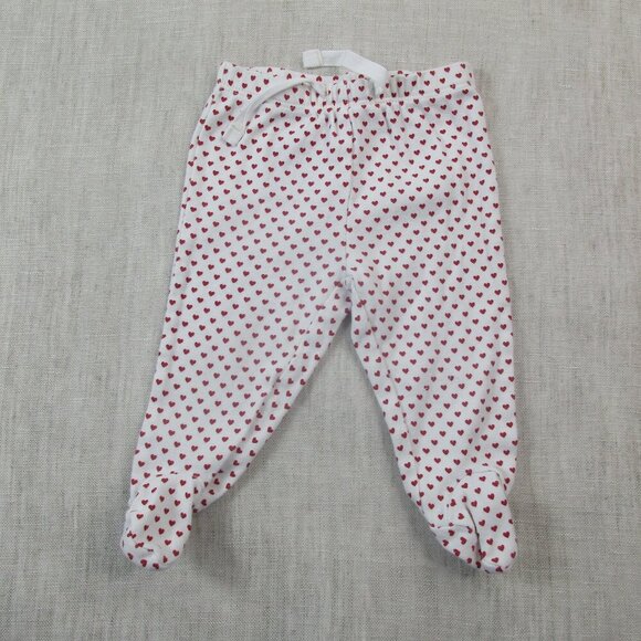 Lot of 4 Carter's Footed Leggings Pants Baby Girls 3M Multi Hearts Elastic Waist - Picture 9 of 10